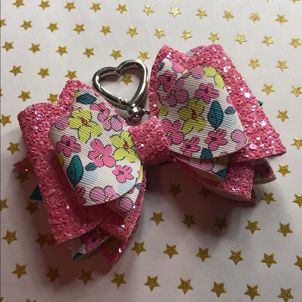 Springtime Large Layered Bow - choice of keychain or Stanley tumbler